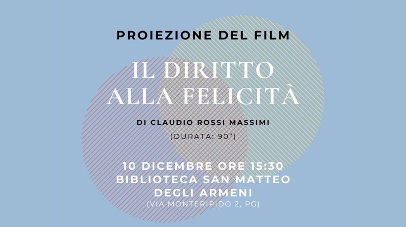 Biblioteca San Matteo degli Armeni - proiezione del film Il diritto alla felicità